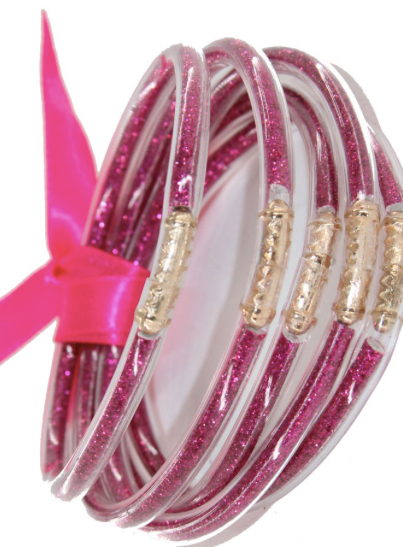 Jelly Bangle Bracelet Pink