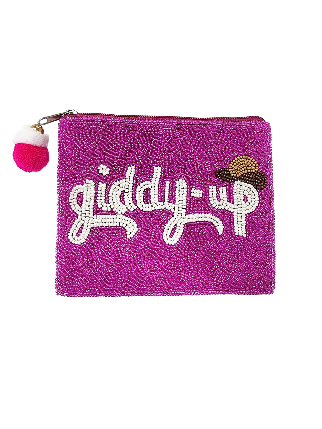 Giddy Up Beaded Coin Purse