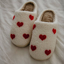 Load image into Gallery viewer, Hearts ALL OVER Patterned Slippers
