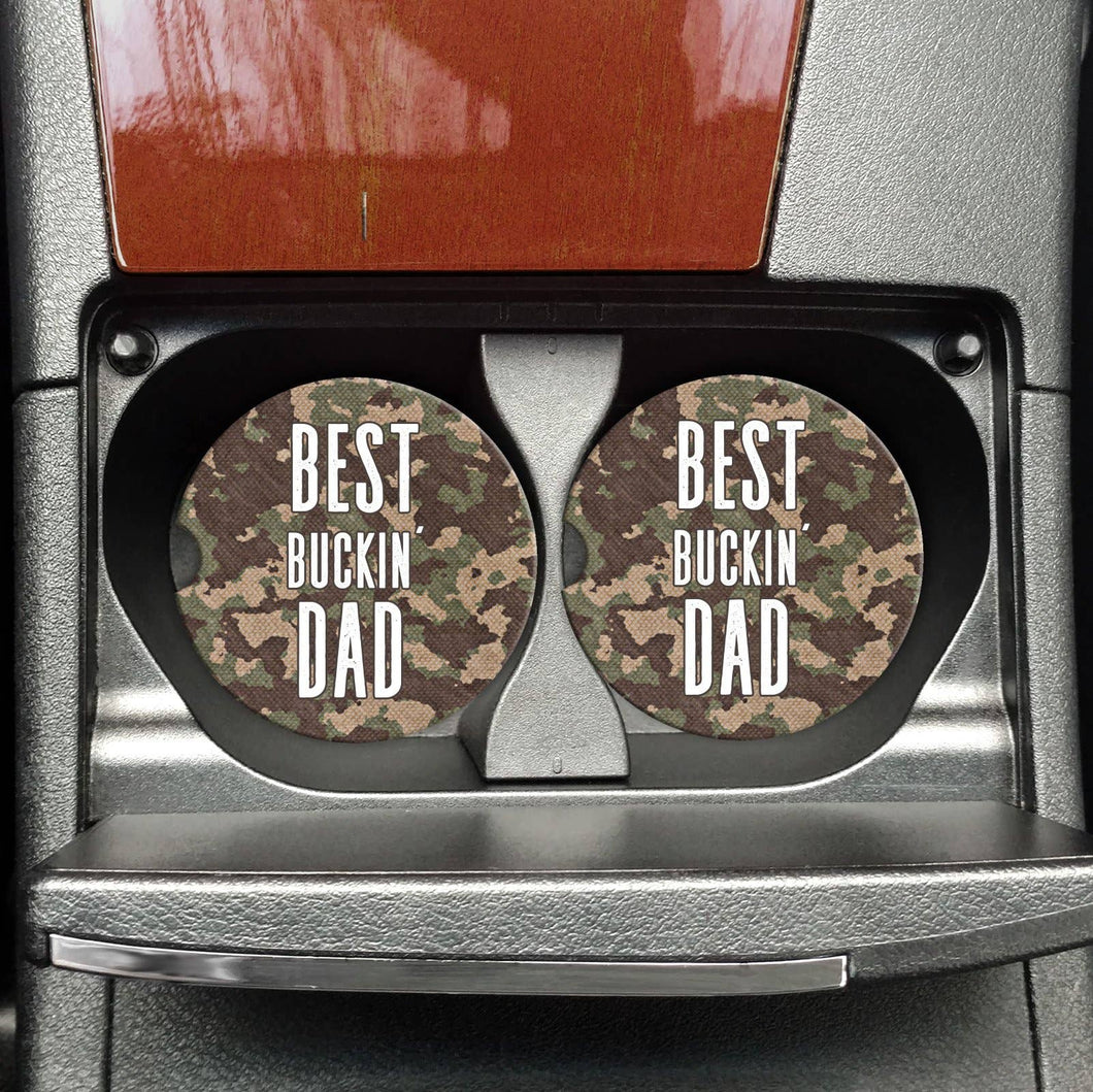 Best Buckin Dad Car Coasters