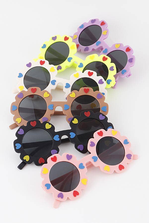 Kids Flower Heart Sunglasses