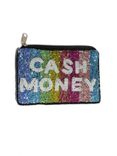 Load image into Gallery viewer, CASH MONEY Beaded Mini Coin Purse
