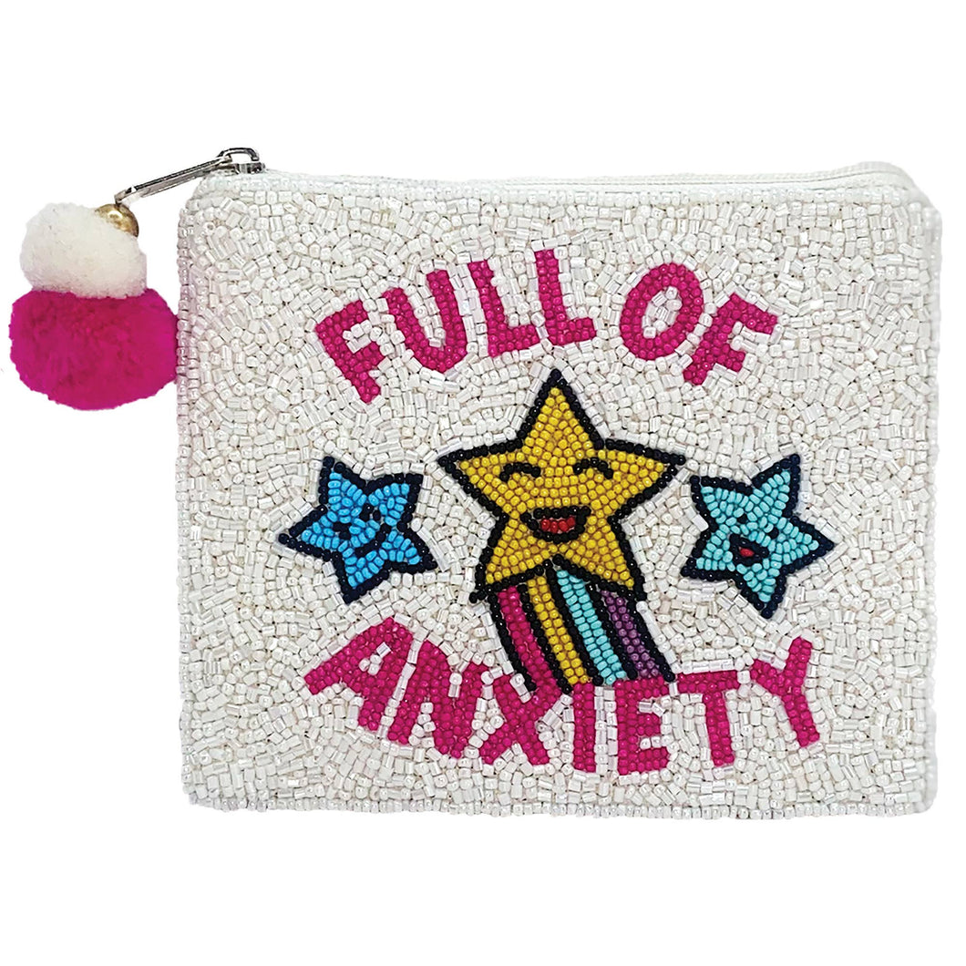 Full Of Anxiety Be Beaded Coin Purse
