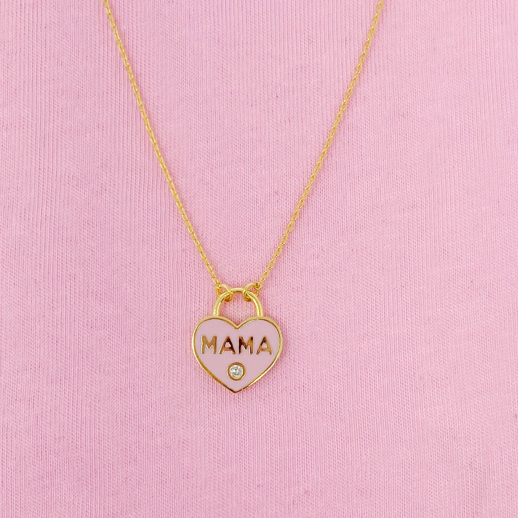 Pink Pastel Locket Mama Necklace