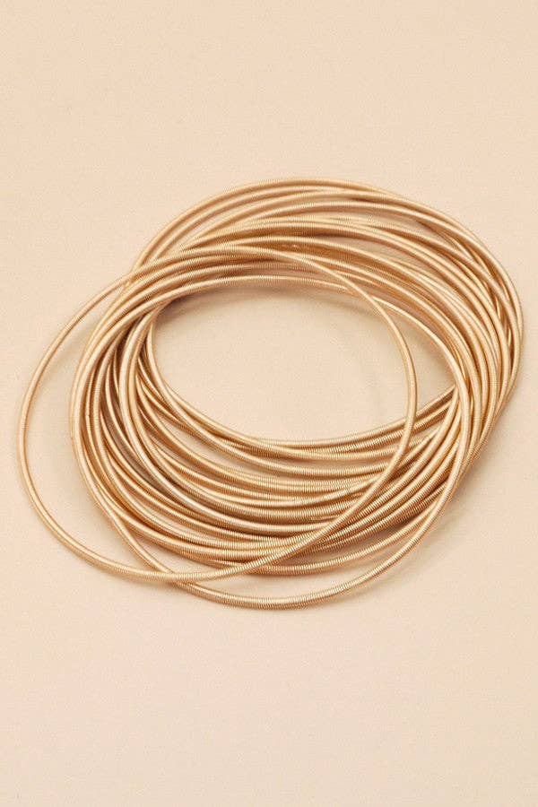 Gold Guitar String Bracelets -20pcs set