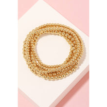 Load image into Gallery viewer, Gold Dipped Ball Bead Bracelet Set

